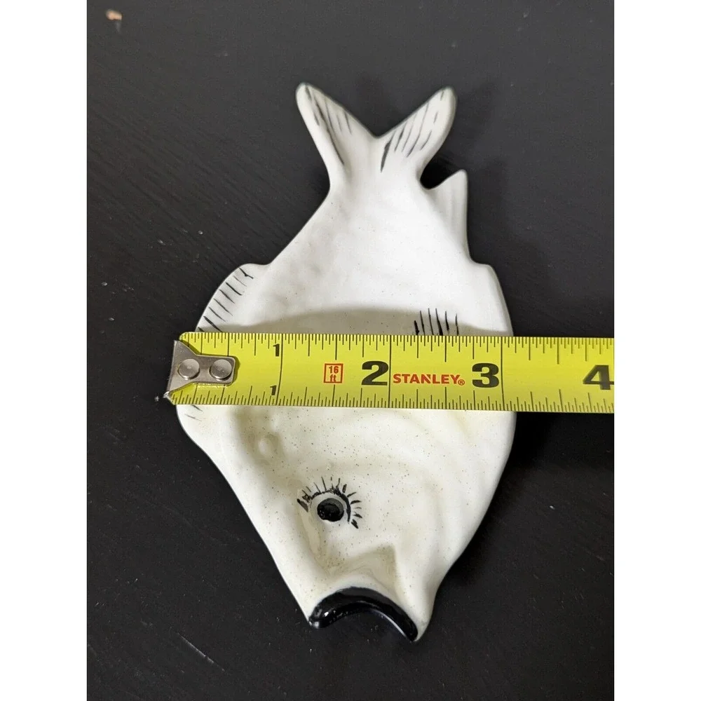 Vintage Ceramic Fish‎ Dish Black and White Seattle 1958